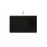 900mm Wall Hung Matte Black Linear Surface Bathroom Cabinet With Left Hand Drawers Cabinet Only