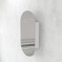450mm Oval Shape Matte White Finish Bathroom Mirror Cabinet Shaving Storage