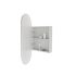 450mm Oval Shape Matte White Finish Bathroom Mirror Cabinet Shaving Storage