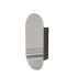 450mm Oval Shape Matte Black Finish Bathroom Mirror Cabinet Shaving Storage