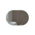 900mm Oval Shape Matte Black Finish Bathroom Mirror Cabinet Shaving Storage