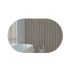 1200mm Oval Shape Matte Black Finish Bathroom Mirror Cabinet Shaving Storage
