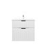 600mm Aria Matte White 2 PAC MDF 2 Drawers Wall Hung Bathroom Vanity With Handle