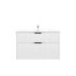900mm Aria Matte White 2 PAC MDF 2 Drawers Wall Hung Bathroom Vanity With Handle