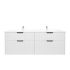 1500mm Aria Matte White 2 PAC MDF 2 Drawers Wall Hung Bathroom Vanity With Handle