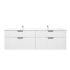1800mm Aria Matte White 2 PAC MDF 2 Drawers Wall Hung Bathroom Vanity With Handle