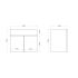 600mm 2-Door Narrow Wall Hung PVC Gloss White Bathroom Vanity Cabinet Only