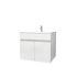 600mm 2-Door Wall Hung PVC Gloss White Finish Bathroom Vanity Cabinet Only 