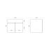 600mm 2-Door Wall Hung PVC Gloss White Finish Bathroom Vanity Cabinet Only 