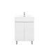 600mm 2-Door Freestanding With Legs PVC Gloss White Finish Bathroom Vanity Cabinet Only