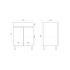 600mm 2-Door Freestanding With Legs PVC Gloss White Finish Bathroom Vanity Cabinet Only