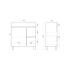 750mm Narrow Freestanding With Legs PVC Gloss White Left/Right Drawers Bathroom Vanity Cabinet Only