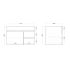 750mm Wall Hung PVC Gloss White Left/Right Drawers Bathroom Vanity Cabinet Only