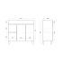 900mm Narrow Freestanding With Legs PVC Gloss White Left/Right Drawers Bathroom Vanity Cabinet Only