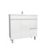 900mm Narrow Freestanding With Legs PVC Gloss White Left/Right Drawers Bathroom Vanity Cabinet Only