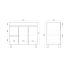 900mm Freestanding With Legs PVC Gloss White Left/Right Drawers Bathroom Vanity Cabinet Only