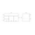 900mm Wall Hung PVC Gloss White Left/Right Drawers Bathroom Vanity Cabinet Only