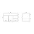 900mm Wall Hung PVC Gloss White Left/Right Drawers Bathroom Vanity Cabinet Only