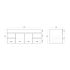 1200mm 2-Door 4-Drawer Wall Hung PVC Gloss White Finish Bathroom Vanity Cabinet Only
