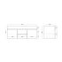 1200mm 2-Door 4-Drawer Wall Hung PVC Gloss White Finish Bathroom Vanity Cabinet Only