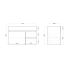 750mm Narrow Wall Hung PVC Gloss White Left/Right Drawers Bathroom Vanity Cabinet Only  