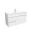 900mm Narrow Wall Hung PVC Gloss White Left/Right Drawers Bathroom Vanity Cabinet Only
