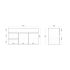 900mm Narrow Wall Hung PVC Gloss White Left/Right Drawers Bathroom Vanity Cabinet Only