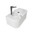 900mm Wall Hung PVC Matte White Striped Surface Curved Edge Bathroom Vanity Cabinet Only