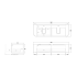 1500mm Wall Hung PVC Matte White Striped Surface Curved Edge Bathroom Vanity Cabinet Only