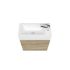 500mm Wall Hung Bathroom Vanity White Oak Wood Grain 2 PAC Coating MDF Board