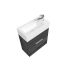 500mm Wall Hung Bathroom Vanity Dark Grey Wood Grain 2 PAC Coating MDF Board