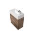 500mm Wall Hung Bathroom Vanity Dark Oak Wood Grain 2 PAC Coating MDF Board