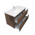 900mm Wall Hung Bathroom Vanity Dark Oak Wood Grain 2 PAC Coating MDF Board