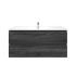 1200mm Wall Hung Bathroom Vanity Dark Grey Wood Grain 2 PAC Coating MDF Board