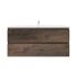 1200mm Wall Hung Bathroom Vanity Dark Oak Wood Grain 2 PAC Coating MDF Board