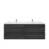 1500mm Wall Hung Bathroom Vanity Dark Grey Wood Grain 2 PAC Coating MDF Board
