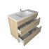 900mm Freestanding With Legs Bathroom Vanity White Oak Wood Grain High density MDF board with 2 PAC finish