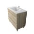 900mm Freestanding With Legs Bathroom Vanity White Oak Wood Grain High density MDF board with 2 PAC finish