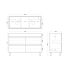 1200mm Freestanding With Legs Bathroom Vanity Matte White Finish PVC Vacuum Filmed Cabinet Only