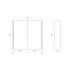 750mm Pencil Edge Shaving Cabinet Dark Grey Wood Grain Texture 2 PAC Coating MDF Board