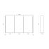 1200mm Dark oak Double Door Bathroom Mirrored Cabinet 3 Doors Shelf