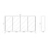 1500mm Pencil Edge Shaving Cabinet Dark Oak Wood Grain Texture 2 PAC Coating MDF Board