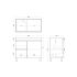 900MM Dark Grey MDF Bathroom Vanity Left Drawers Free Standing Cabinet Only