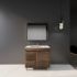 900MM Dark Oak MDF Bathroom Vanity Left Drawers Free Standing Cabinet Only
