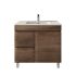 900MM Dark Oak MDF Bathroom Vanity Left Drawers Free Standing Cabinet Only