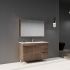 1200MM Dark Oak MDF Bathroom Vanity Right Drawers Free Standing Cabinet Only