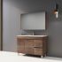 1200MM Dark Oak MDF Bathroom Vanity Right Drawers Free Standing Cabinet Only