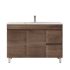 1200MM Dark Oak MDF Bathroom Vanity Right Drawers Free Standing Cabinet Only