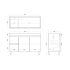 1200MM White Oak MDF Bathroom Vanity Left Drawers Free Standing Cabinet Only