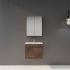 600MM Dark Oak MDF Bathroom Vanity 2 Doors Wall Hung Cabinet Only